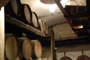 wine cellar at Castiglionchio, Tuscany // by Veggiephile